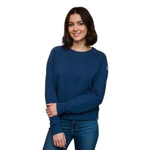 Tasc Performance Blue Varsity Bamboo Sweatshirt L Breathable UPF 50+